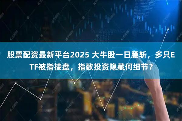 股票配资最新平台2025 大牛股一日腰斩，多只ETF被指接盘，指数投资隐藏何细节？